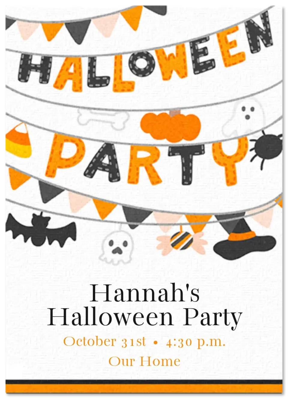Halloween Bunting  card