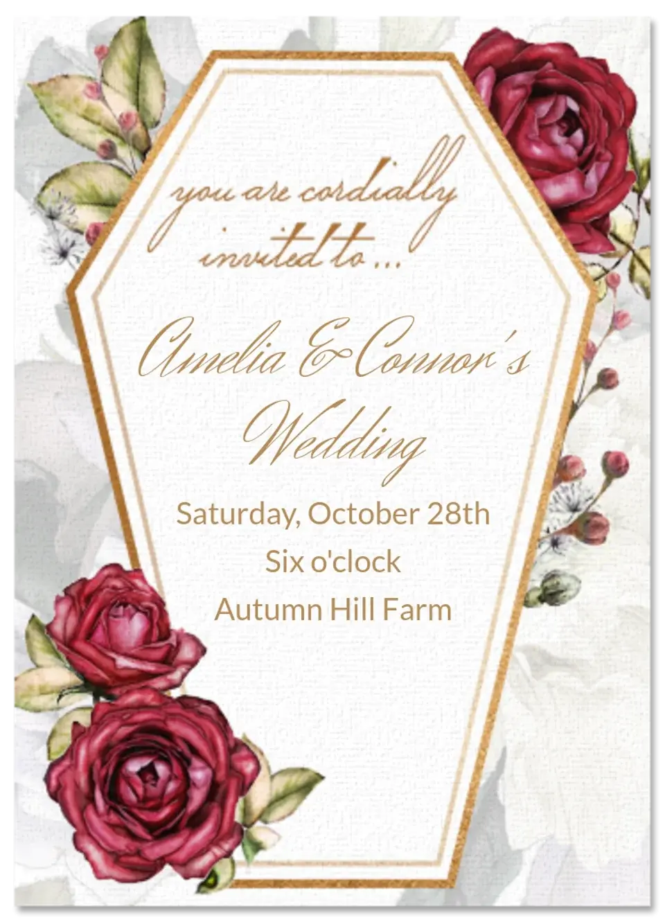 Floral Coffin card
