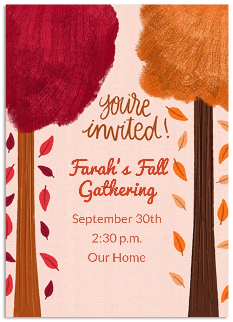 Fall Trees card