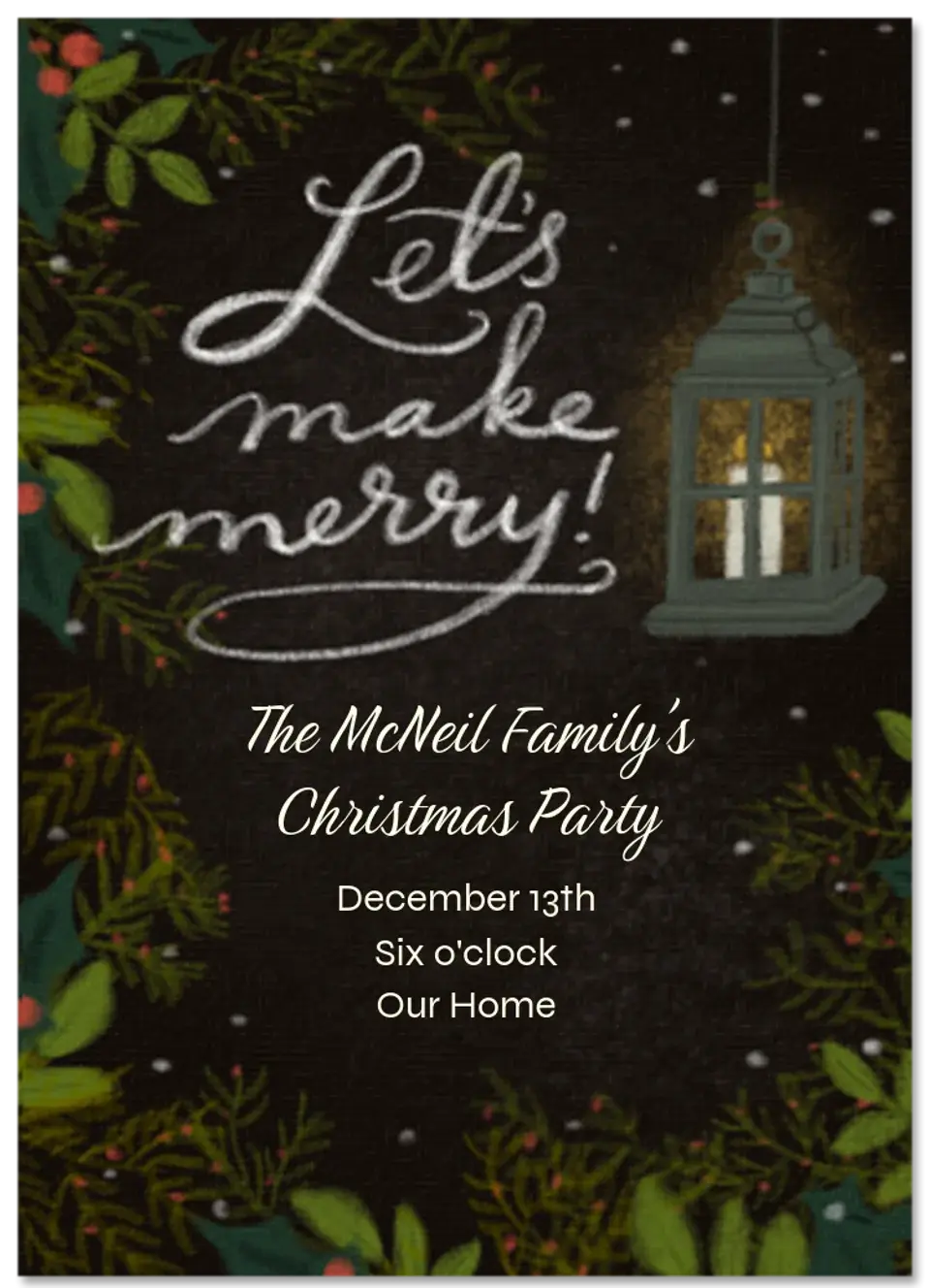 Christmas Lantern card