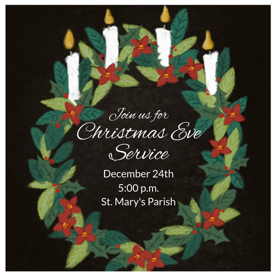 Candle Wreath card