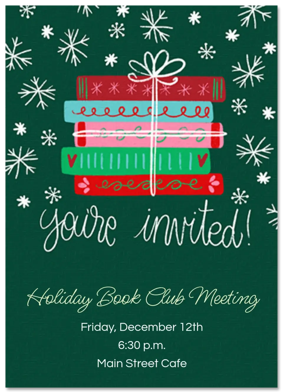 Christmas Books card