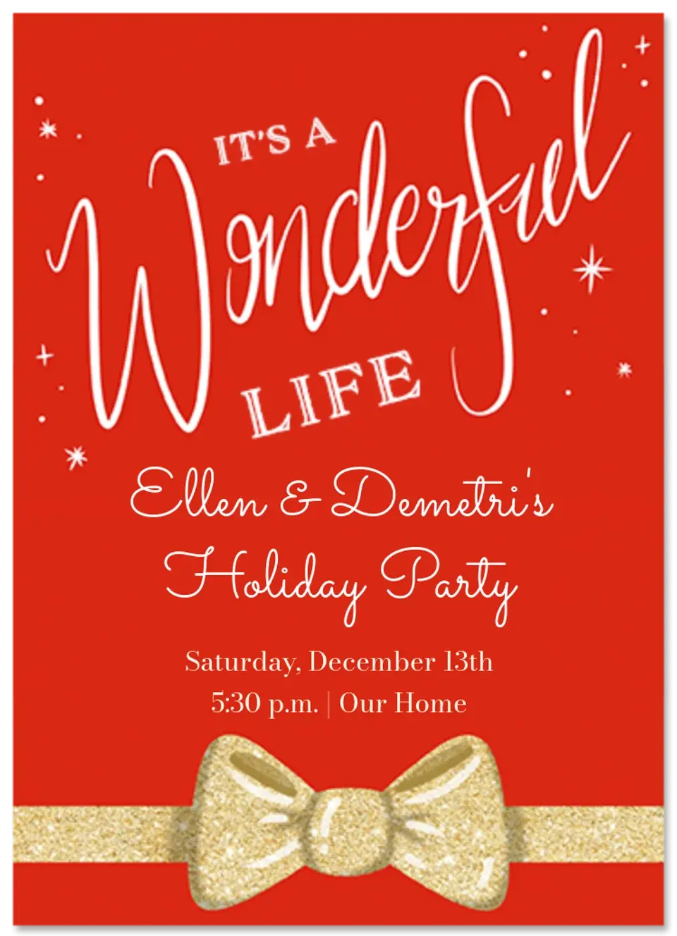 Wonderful Life Party card