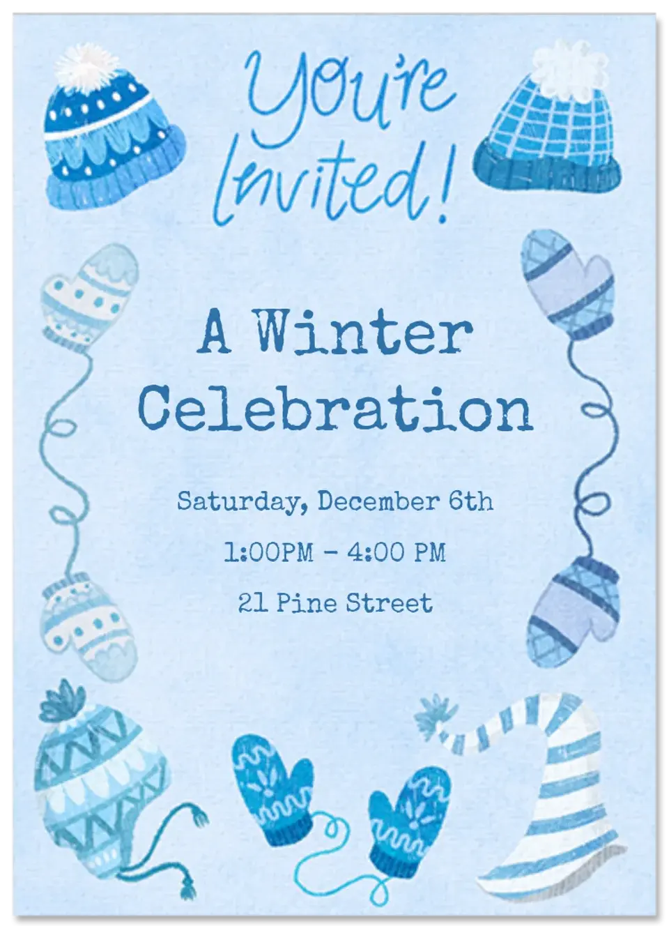 Hats & Mittens card