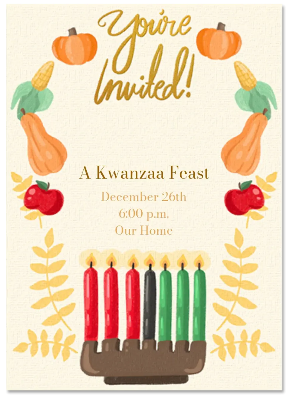 Kwanzaa Border card