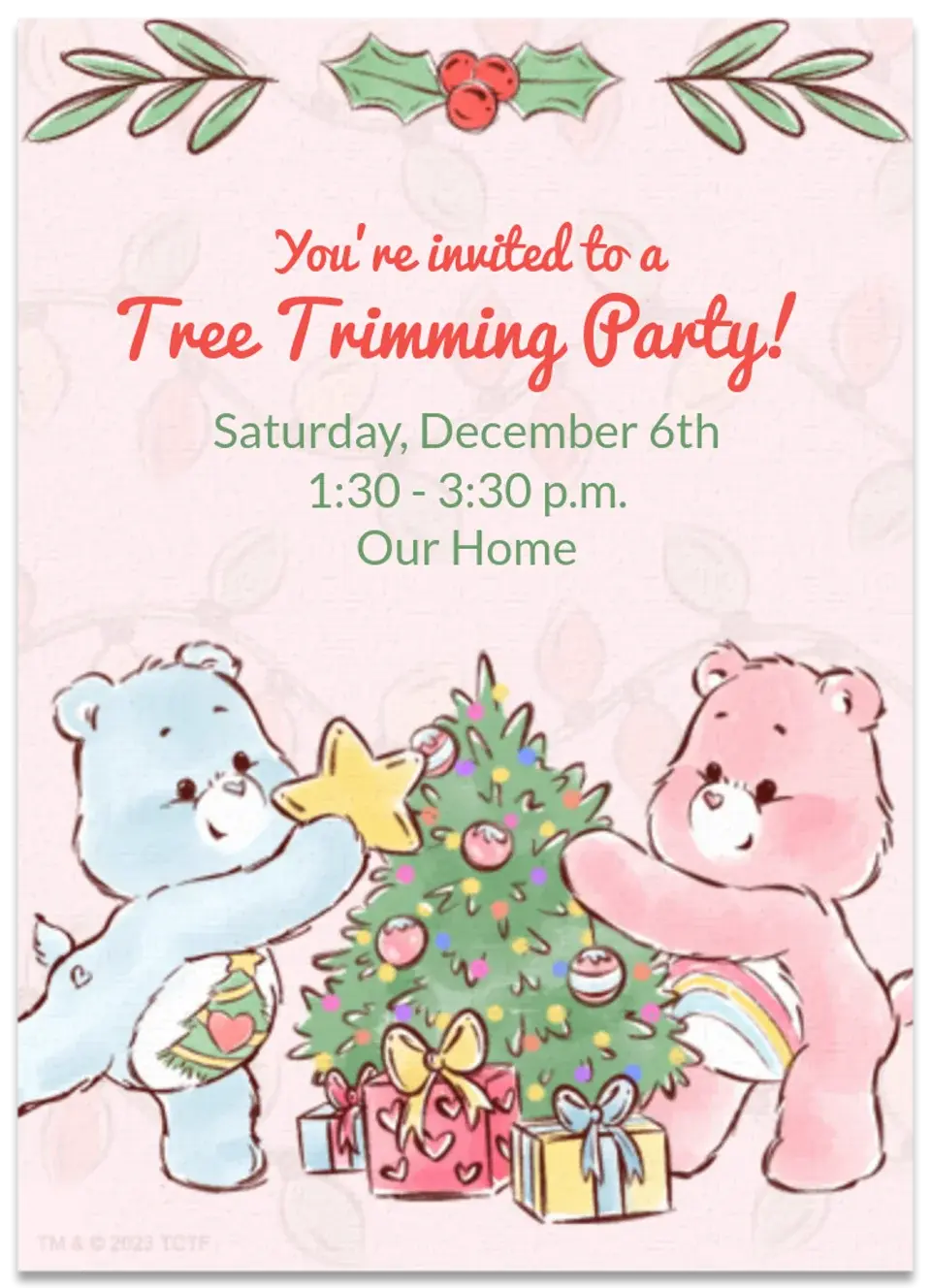 Care Bears | Christmas Tree card image