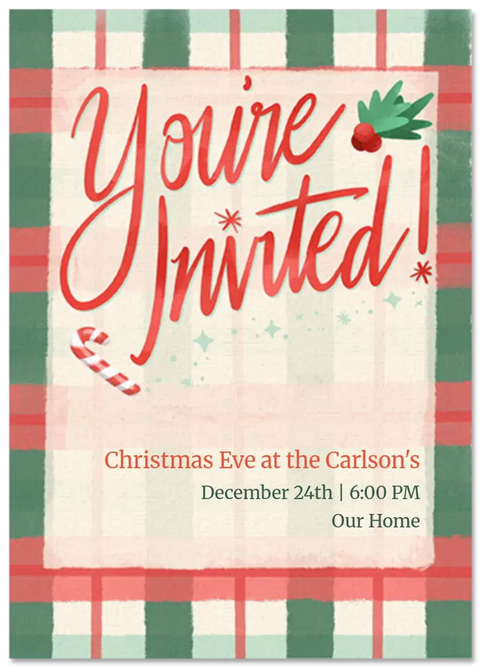 Festive Plaid card