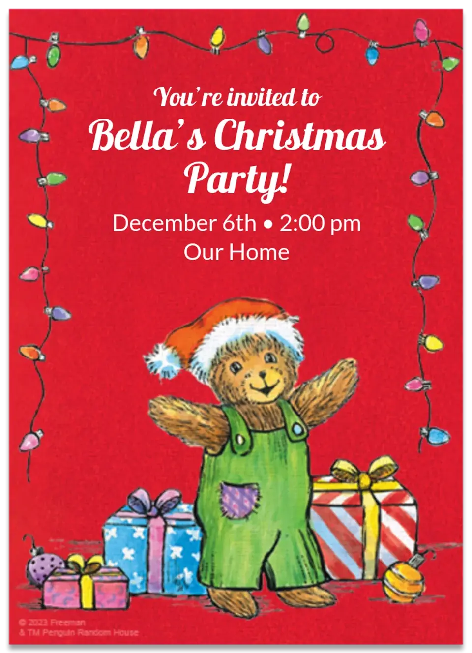 Merry Christmas Corduroy card
