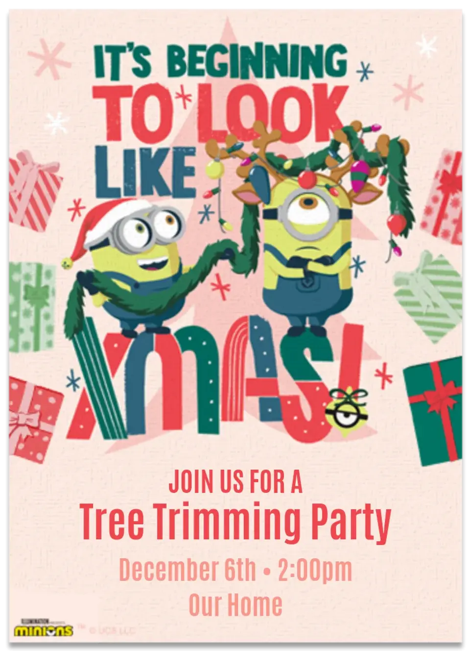 Minions | Christmas  card image