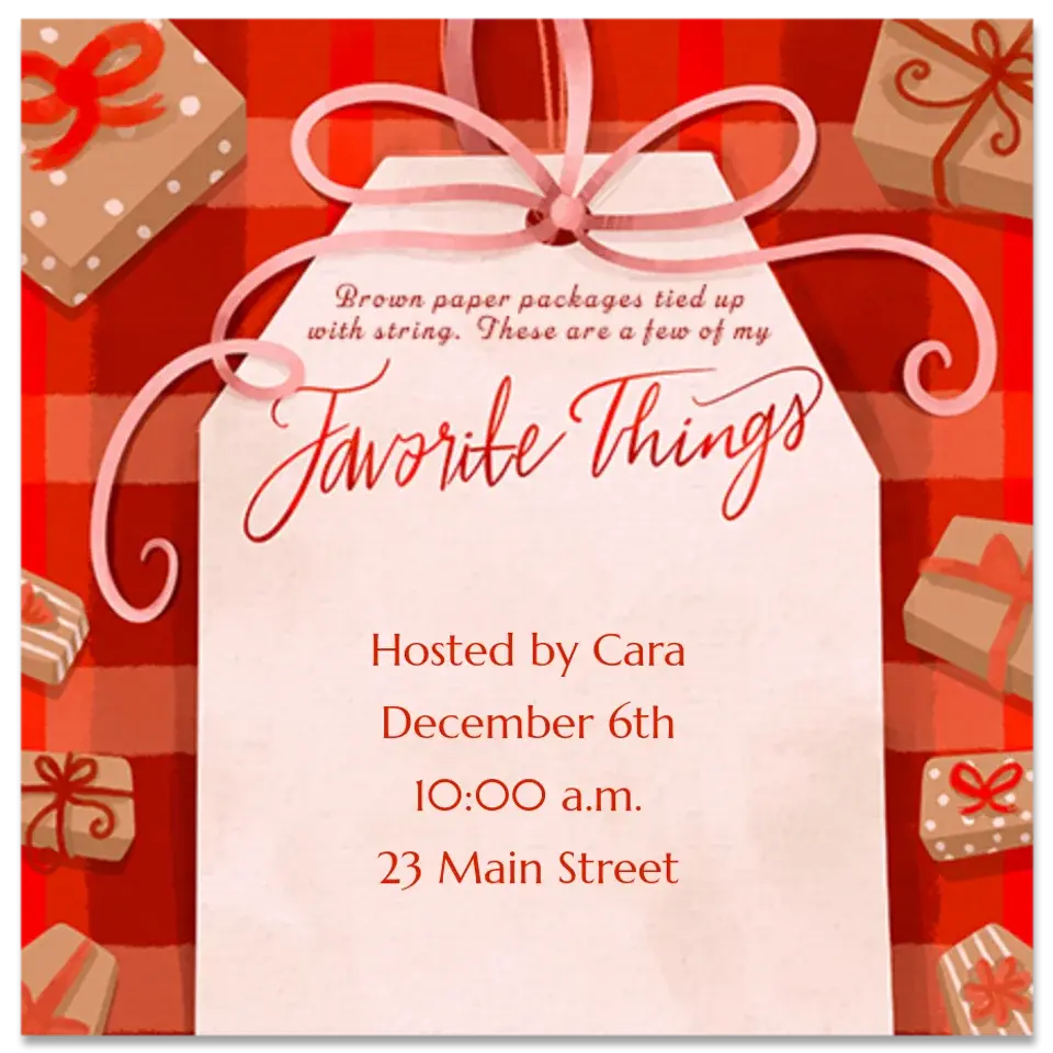 Favorite Things card
