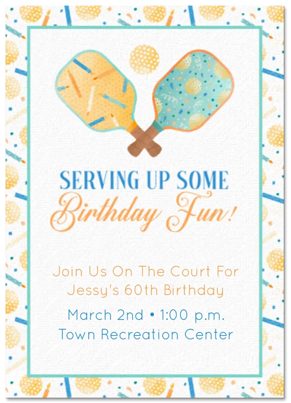 Pickleball Birthday card image