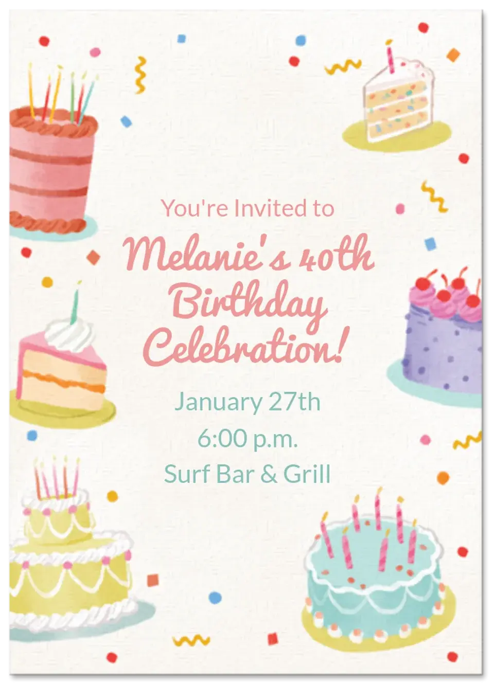 Cake Border card