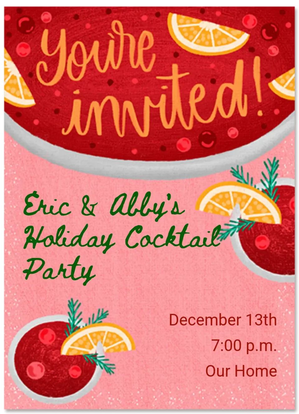 Party Punch card image