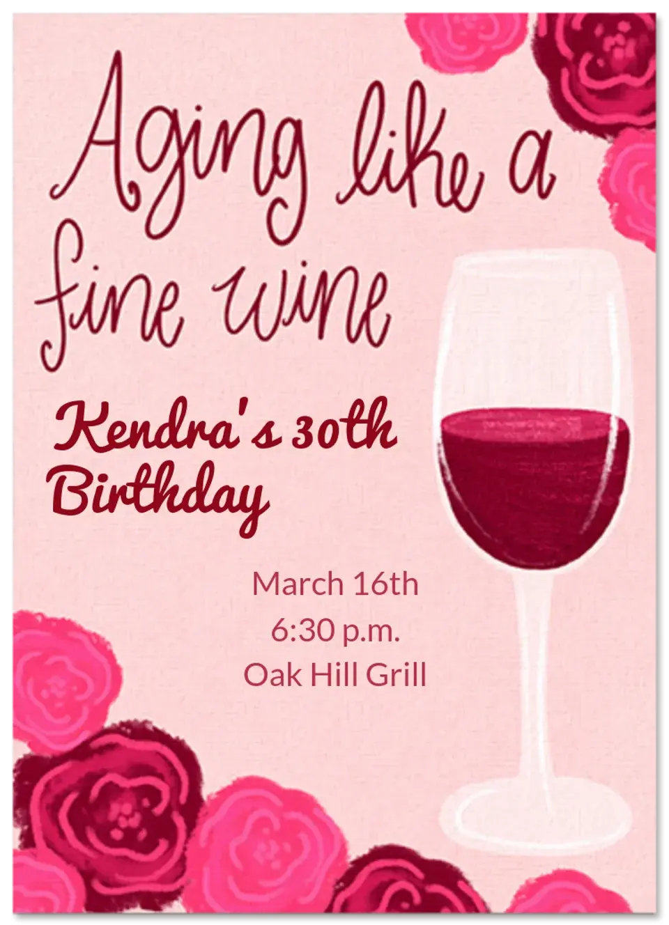 Fine Wine card