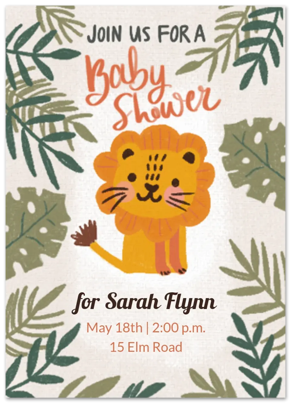Baby Lion card