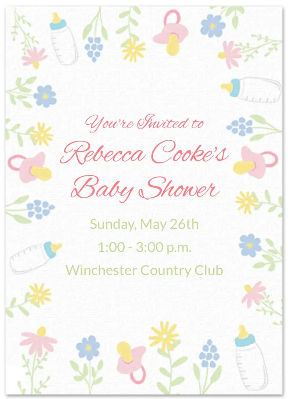 Wildflower Baby card