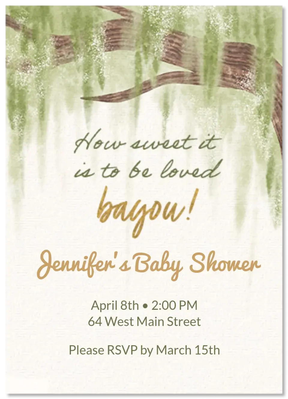 Loved Bayou Shower card