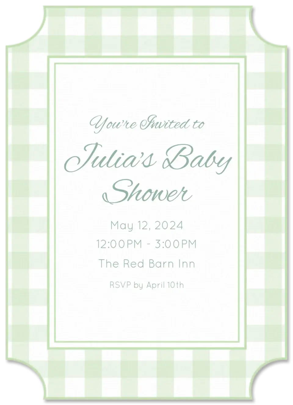 Pastel Gingham card