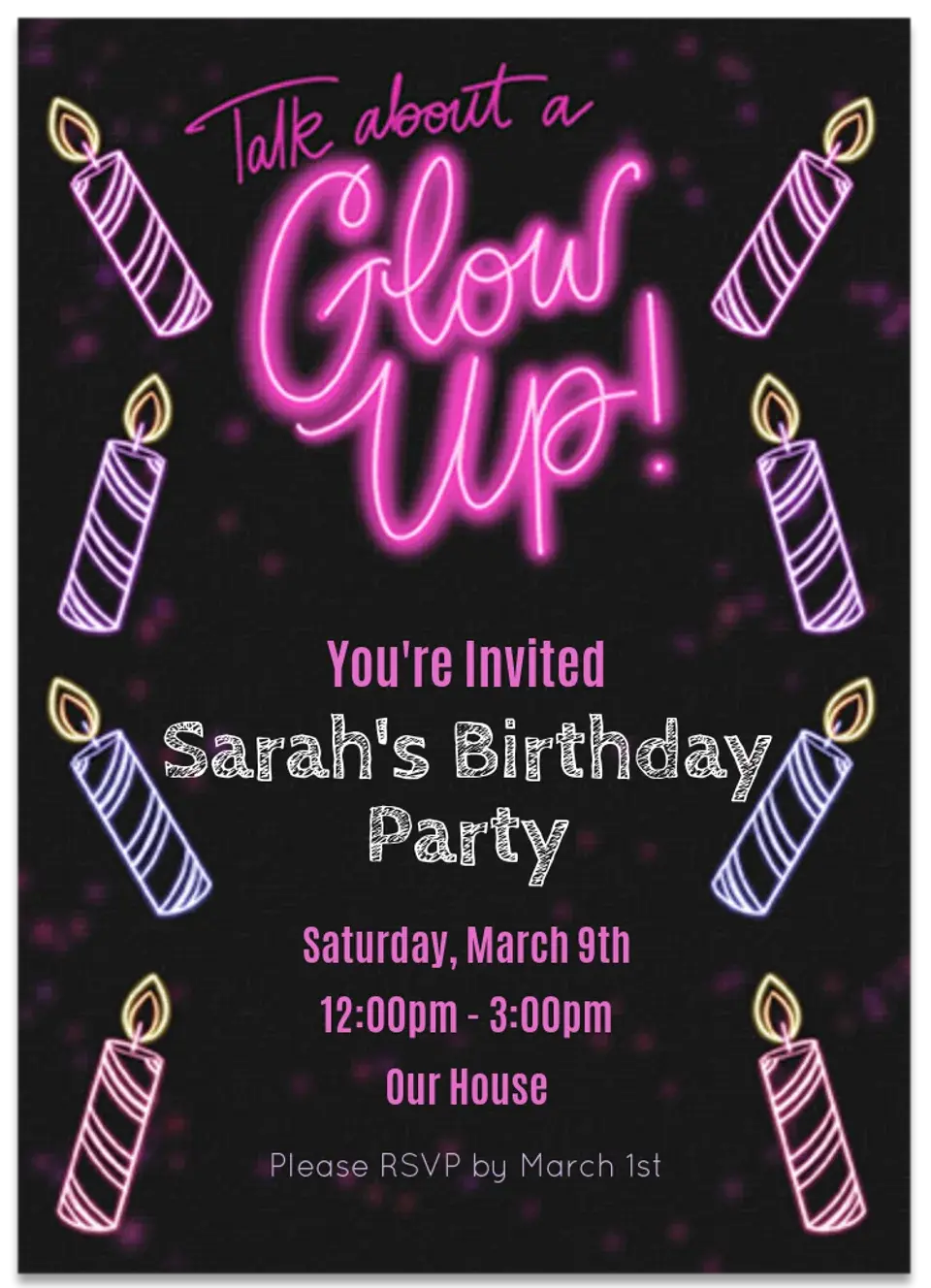 Glow Up card