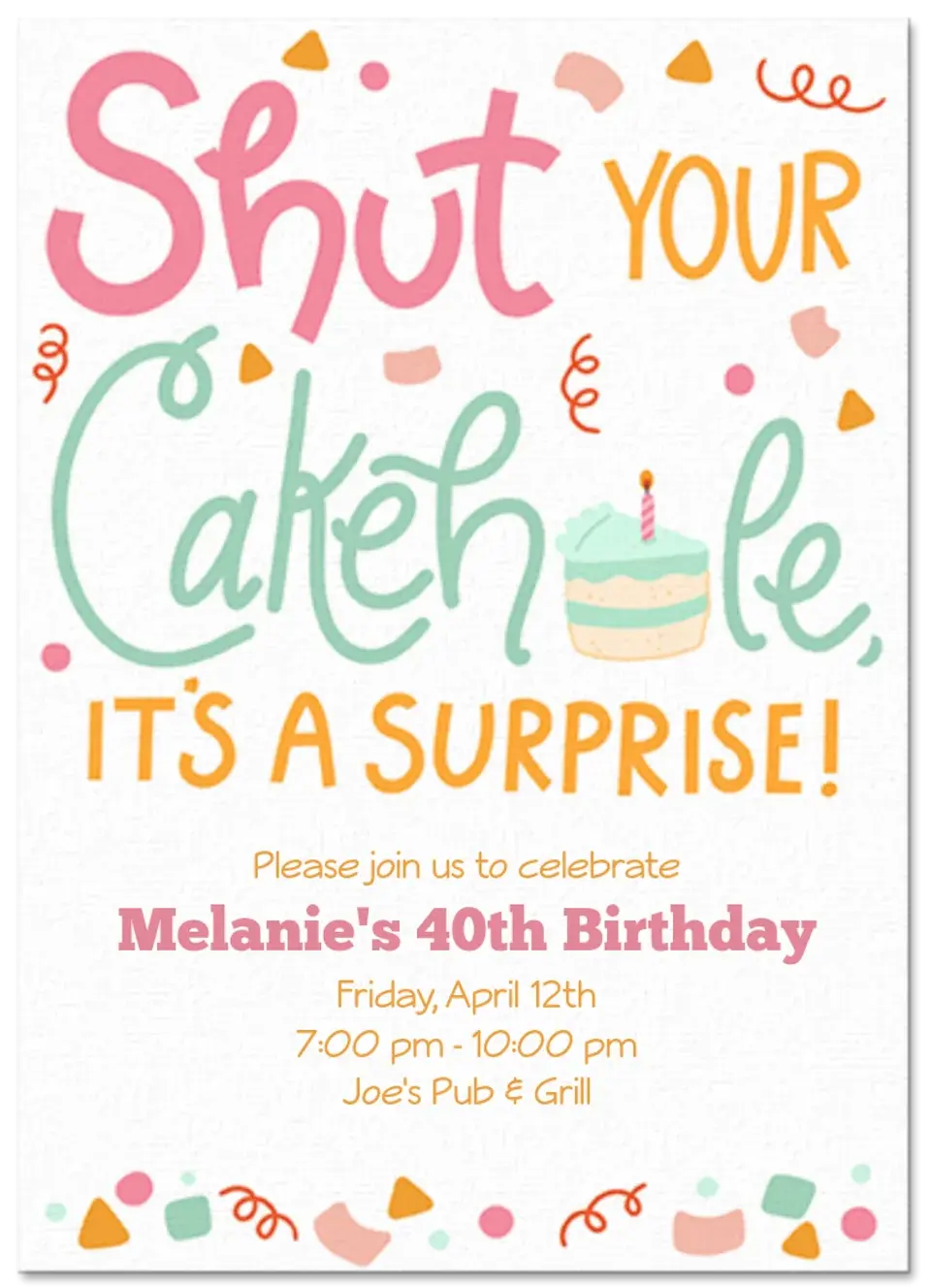 Shut Your Cake card image