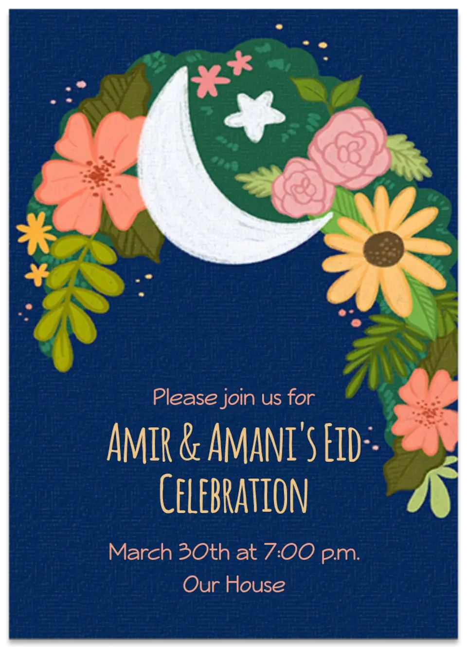 Eid Spring Floral card