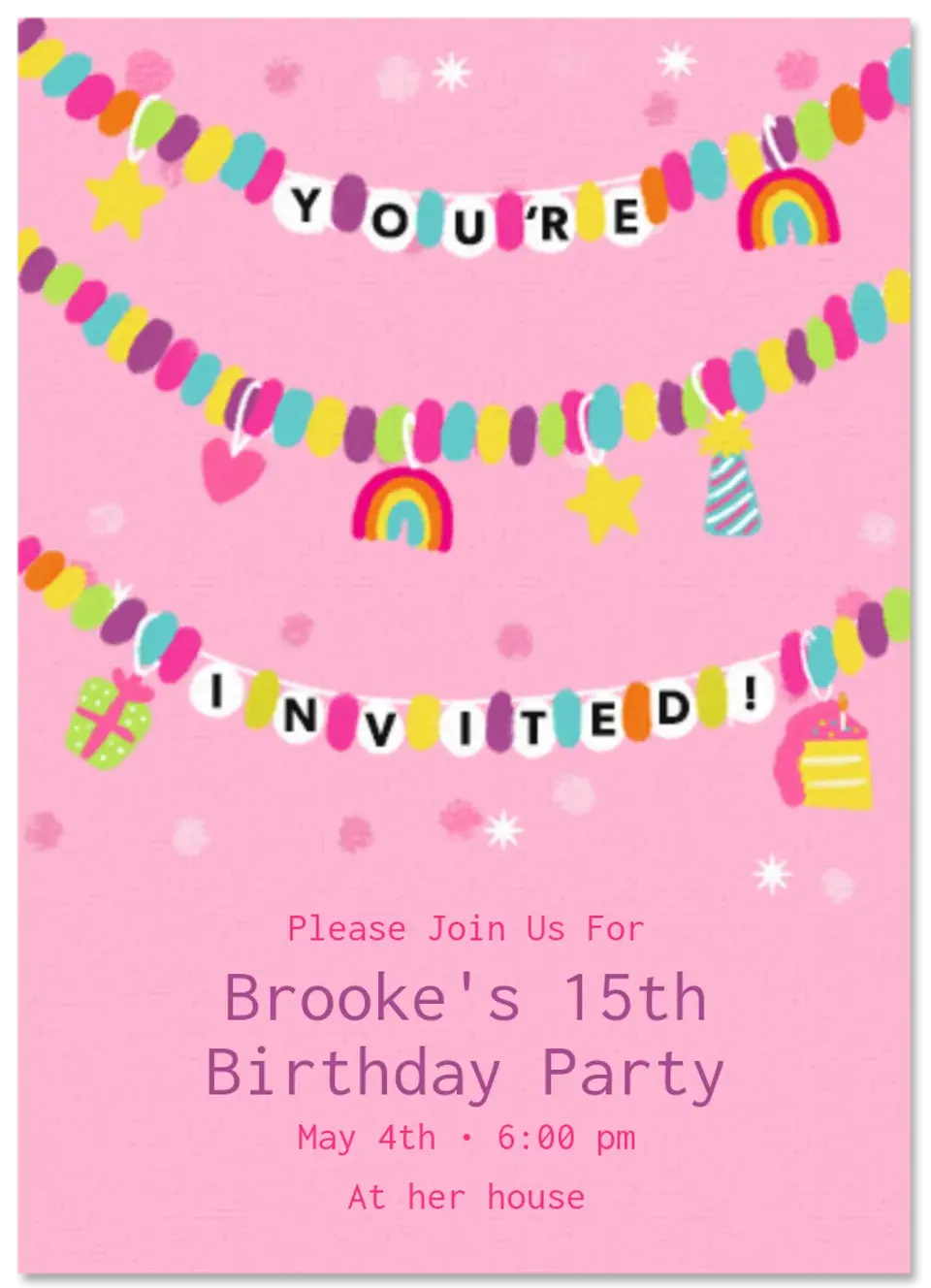 Friendship Bracelet Birthday card image