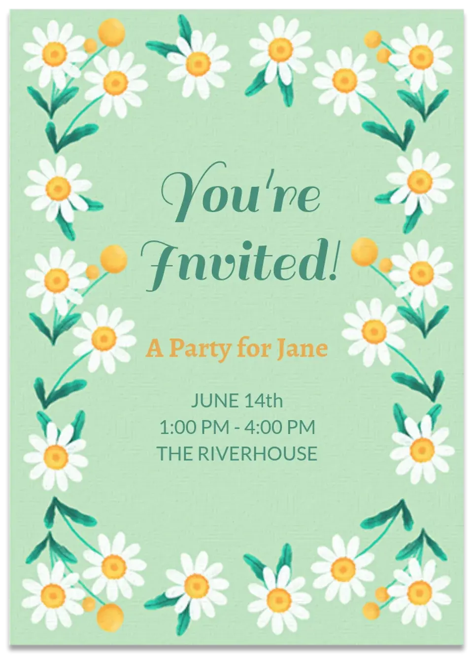Garden Daisies card