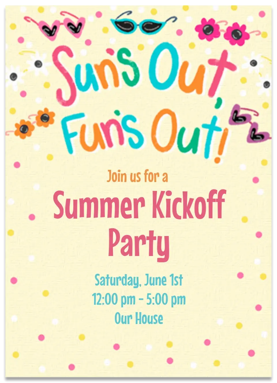 Sun's Out Fun's Out card
