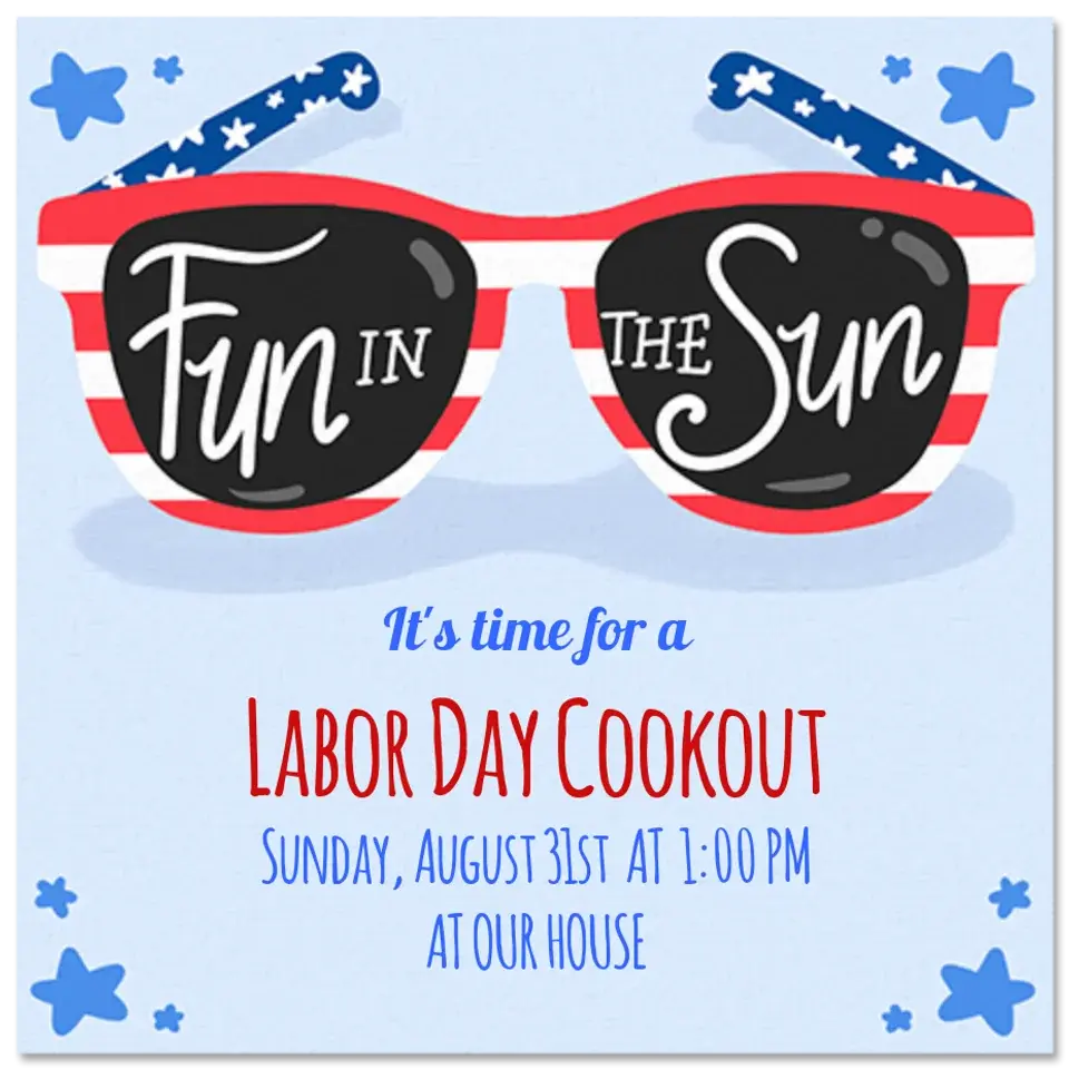 Patriotic Sunglasses card image