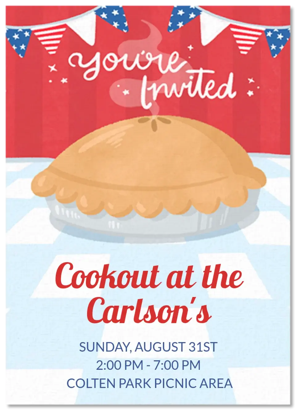 Patriotic Pie card image