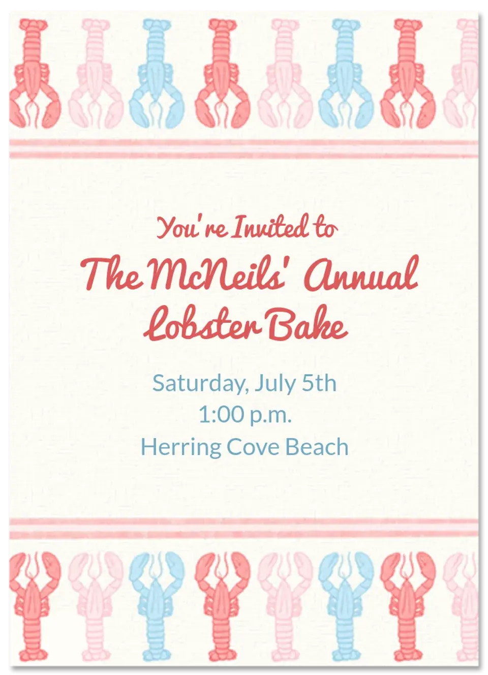 Lobster Border card