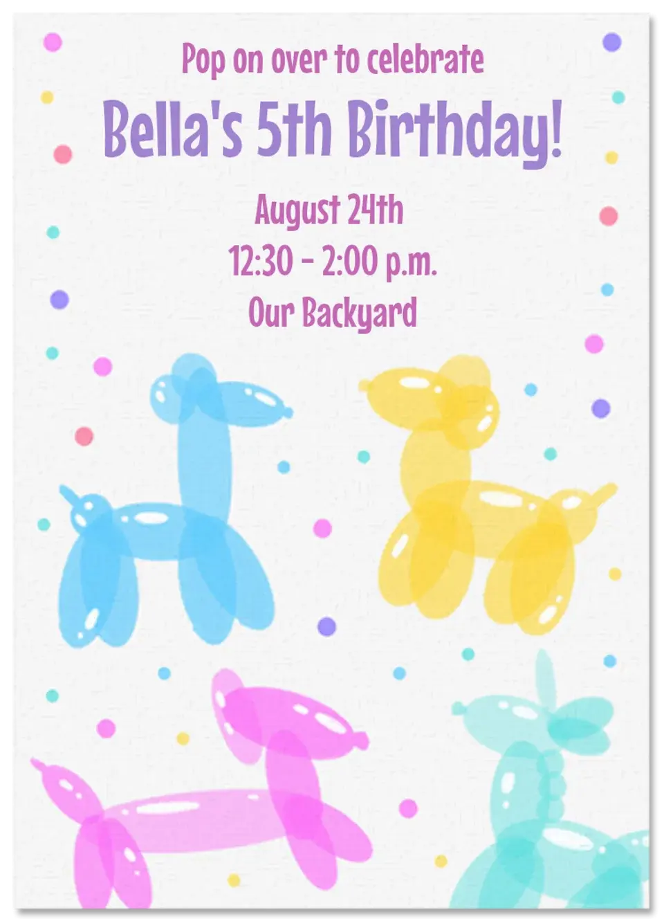 Balloon Animals card