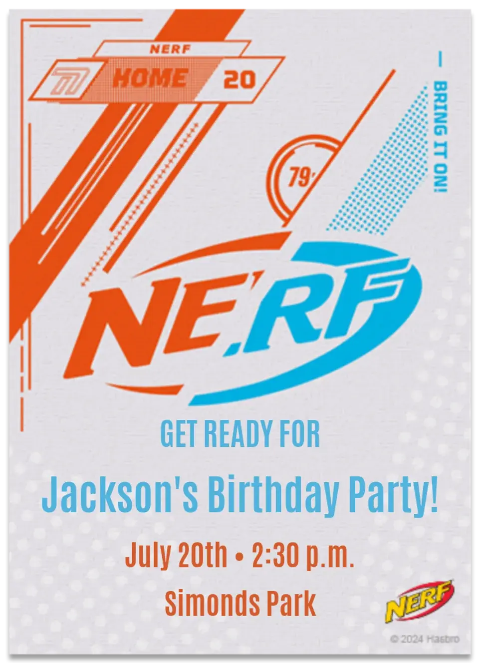 Nerf Active card