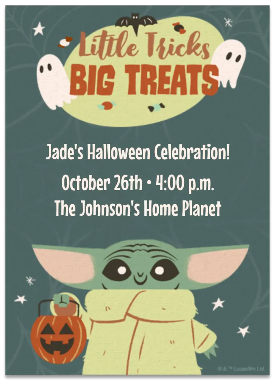 Star Wars | Halloween Grogu card