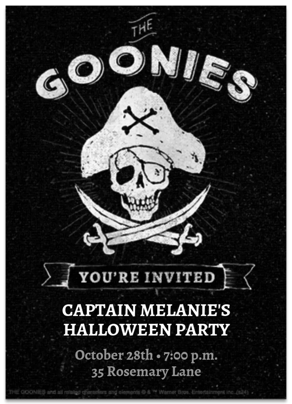 The Goonies card