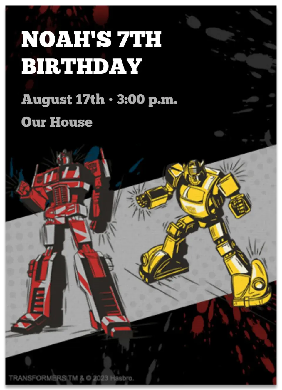 Transformers Vintage Noir card image