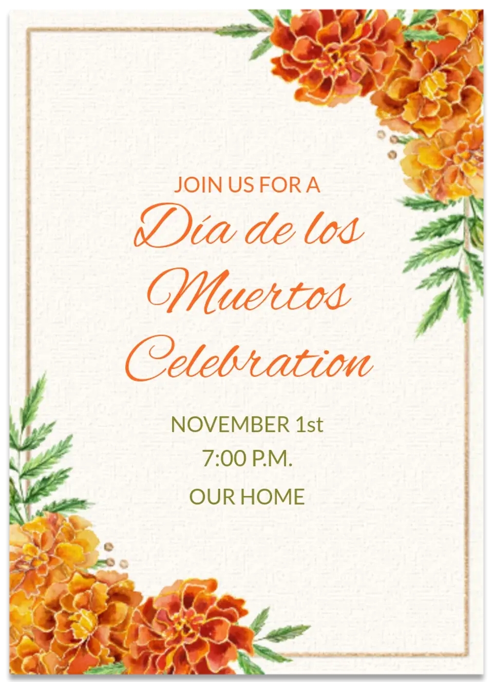 Marigold Edges card