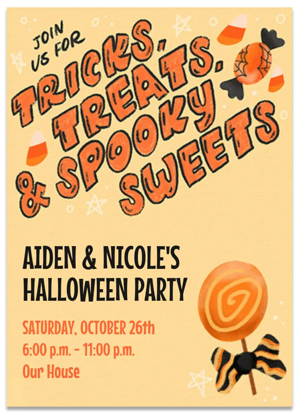 Spooky Sweets card