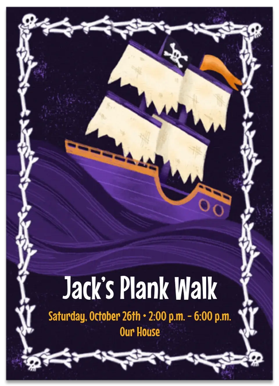 Spooky Pirate card