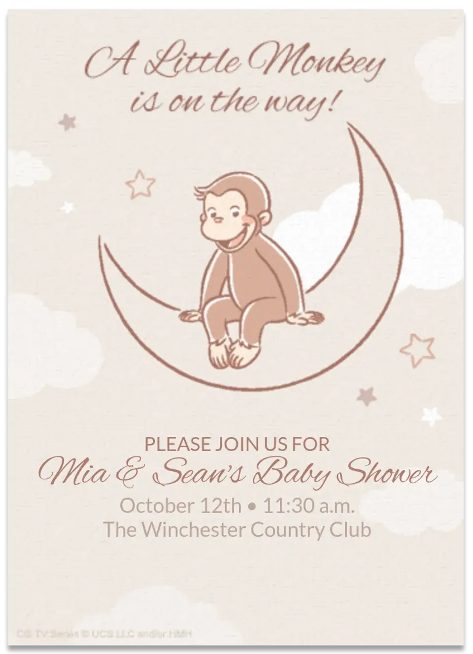 Curious George | Baby card image