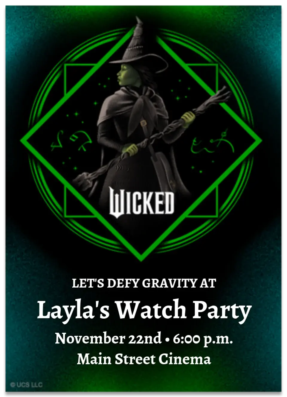 Wicked | Elphaba card