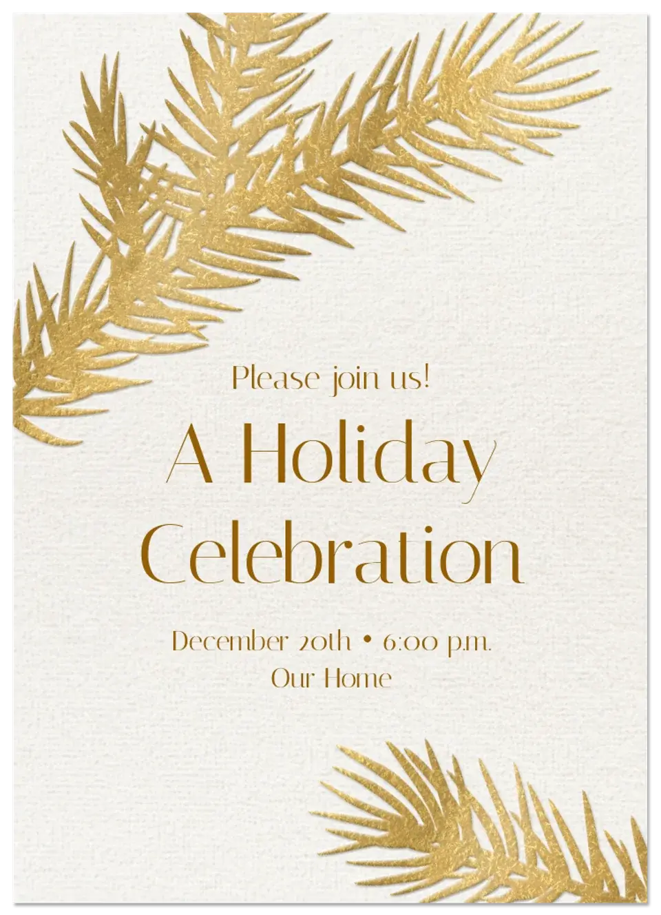 Golden Pine card