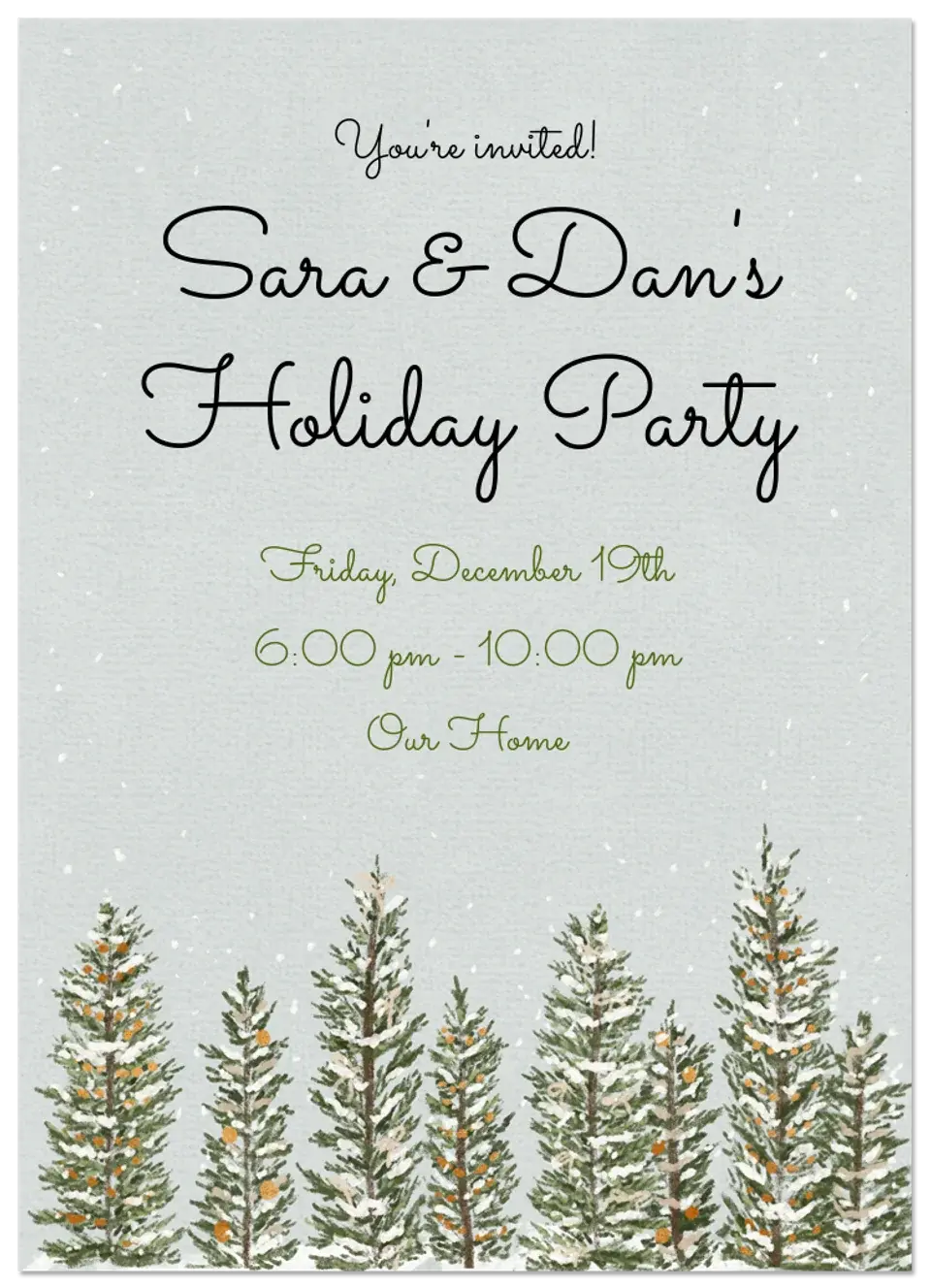 Rustic Holiday Pine card