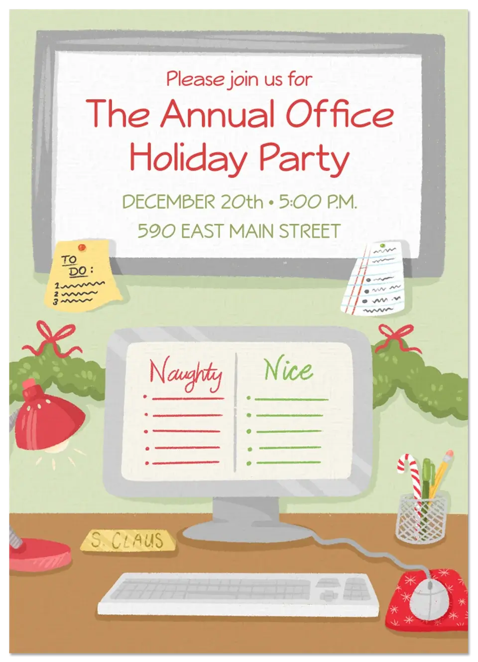 Santa Claus Desk card