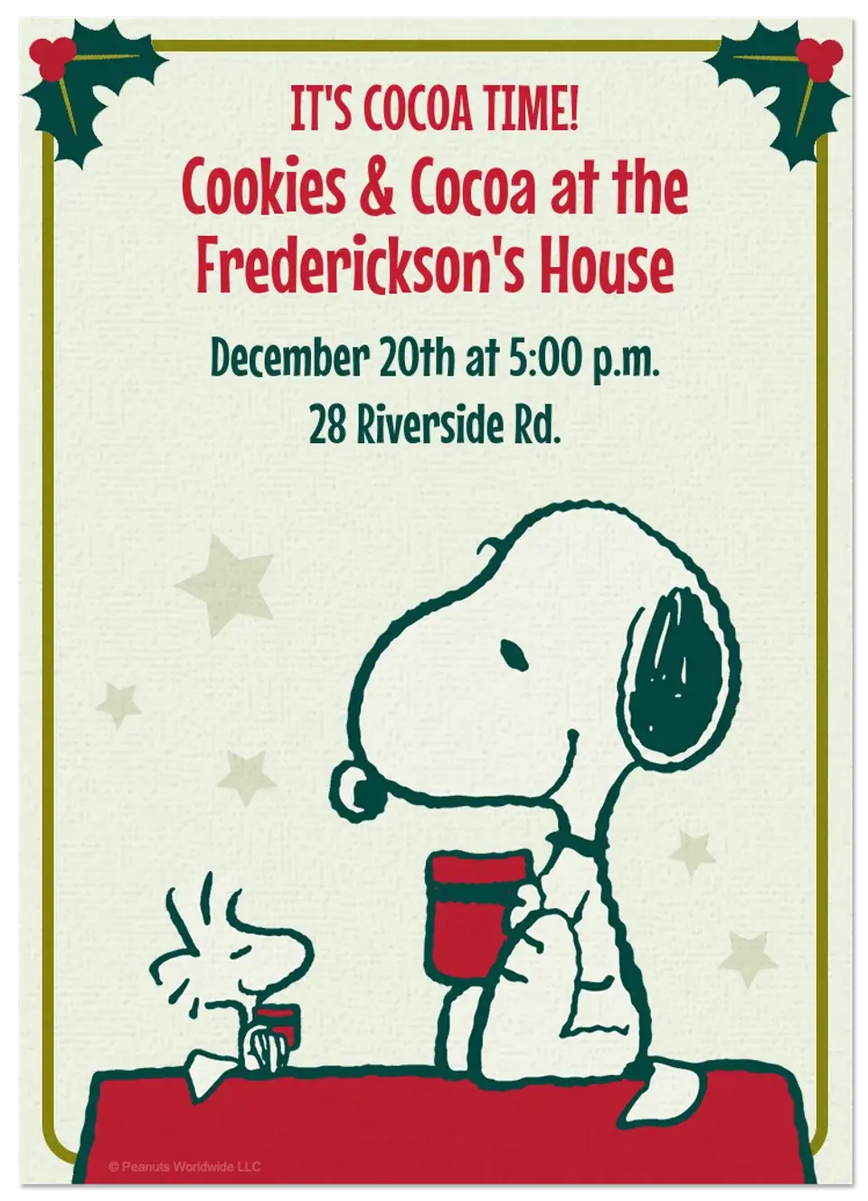 Peanuts | Hot Cocoa card