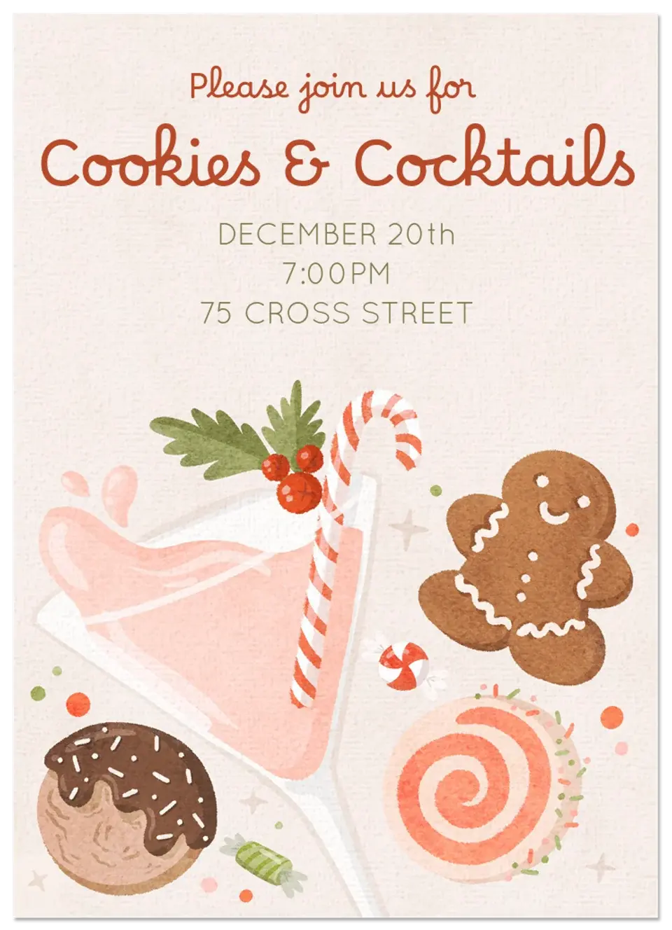 Cookies and Cocktails card