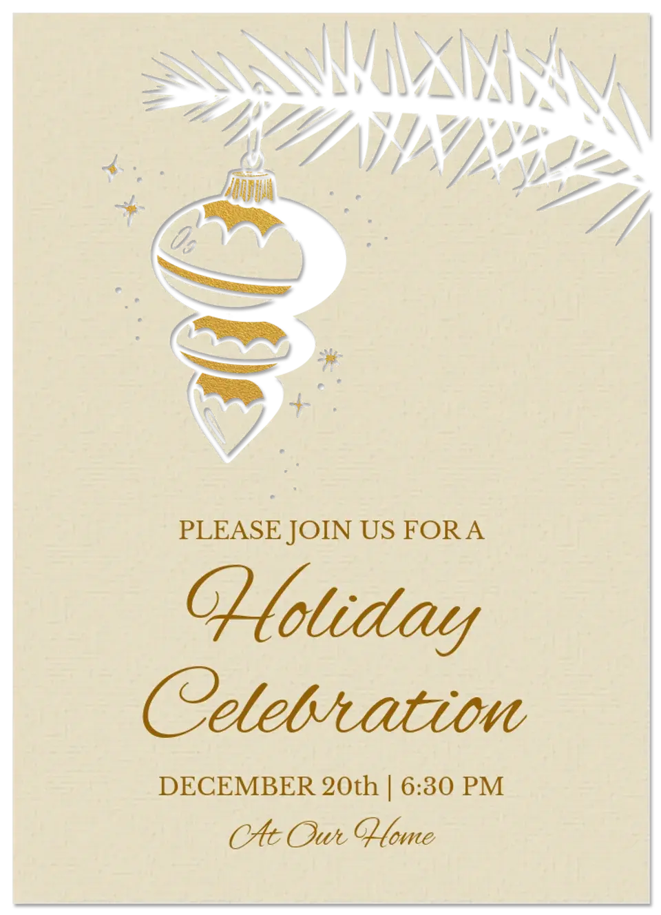 Ornament Cut card