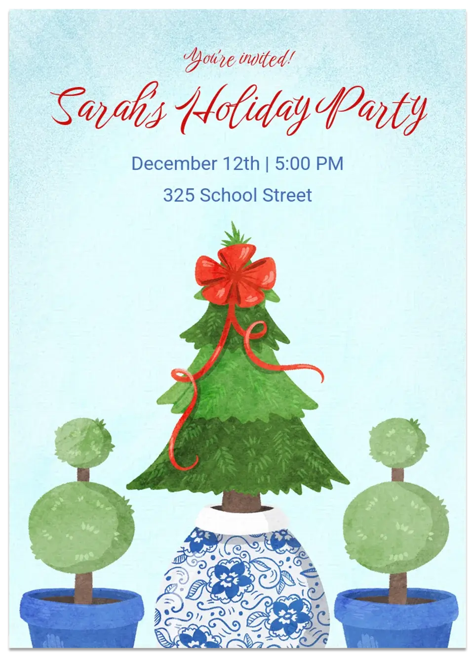 Chinoiserie Christmas card