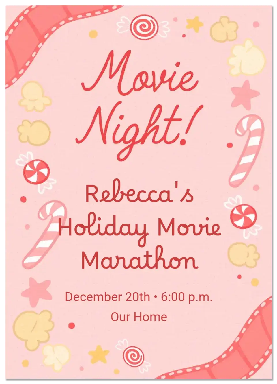 Christmas Movie Border card