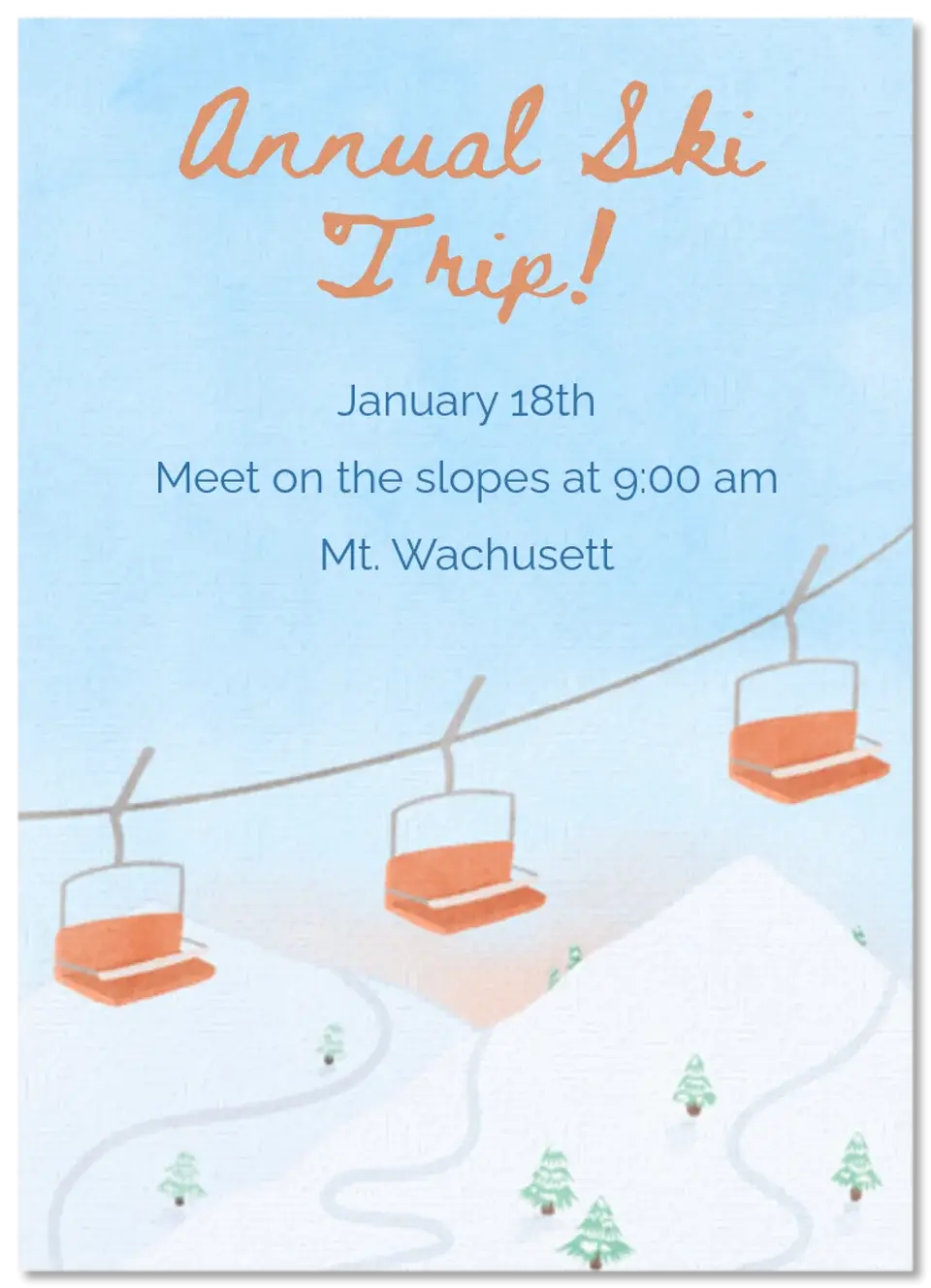 Ski Lift card